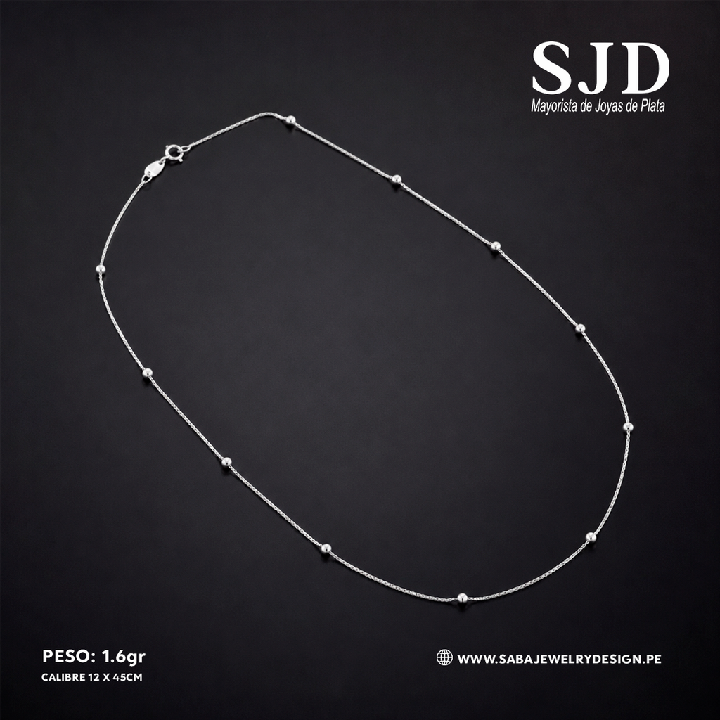 Cadena Veneciana con Bola 2.5mm