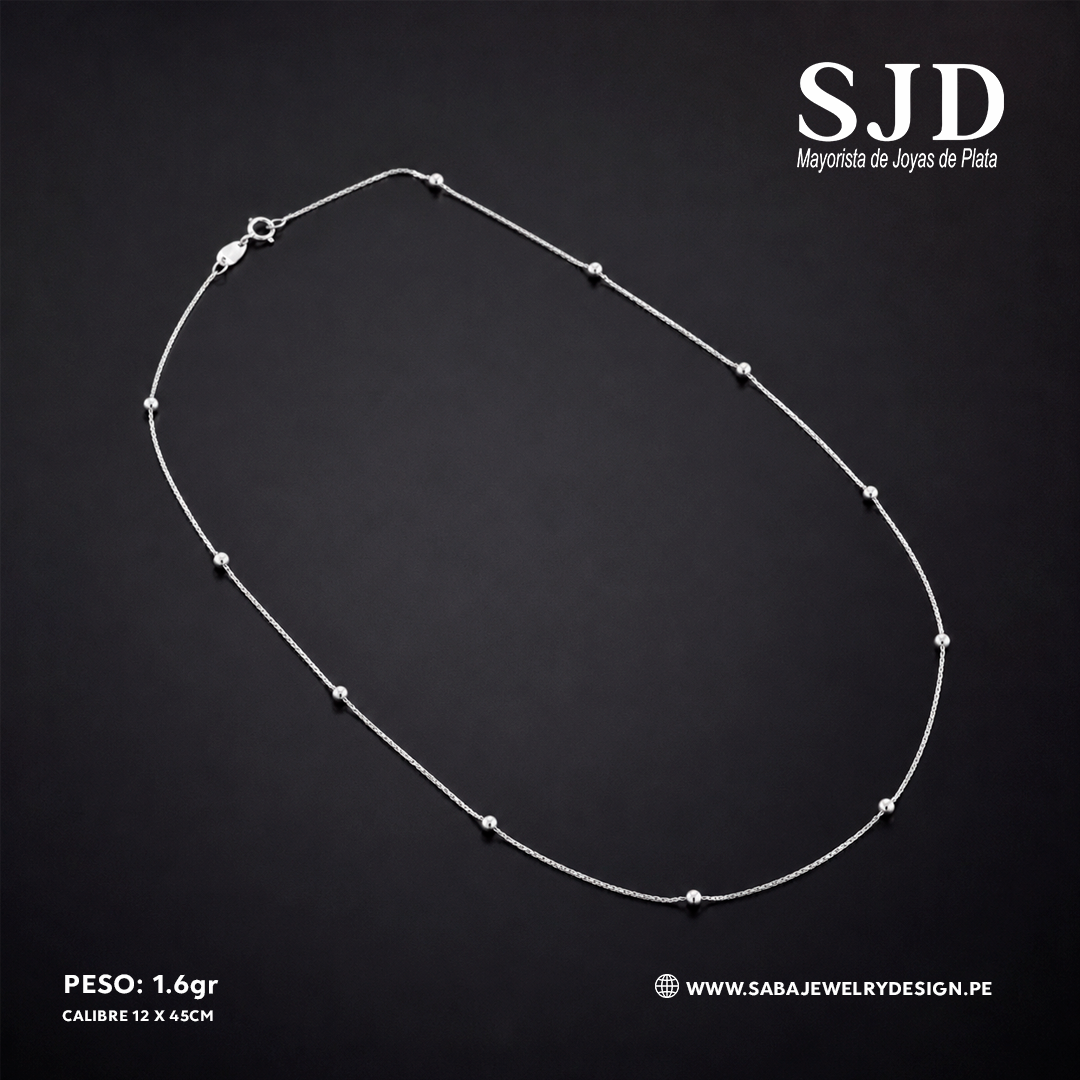 Cadena Veneciana con Bola 2.5mm