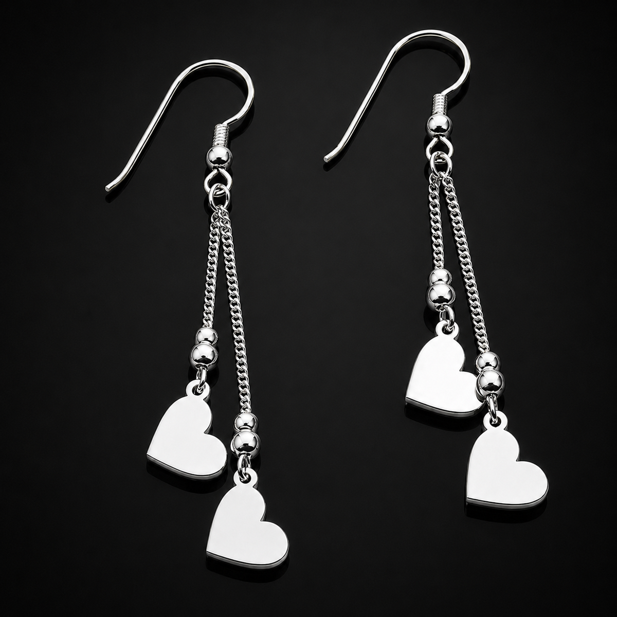 Aretes 2 Corazones