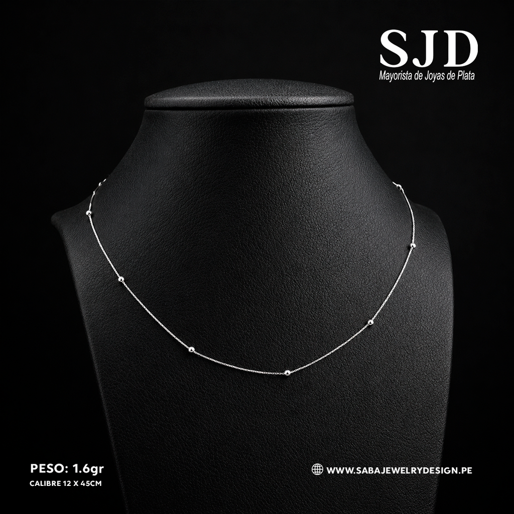Cadena Veneciana con Bola 2.5mm