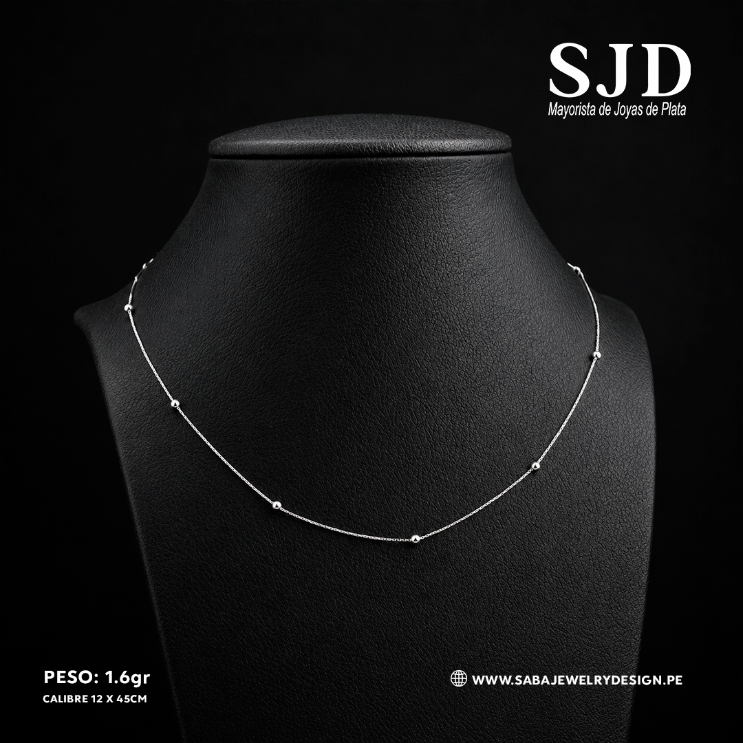 Cadena Veneciana con Bola 2.5mm